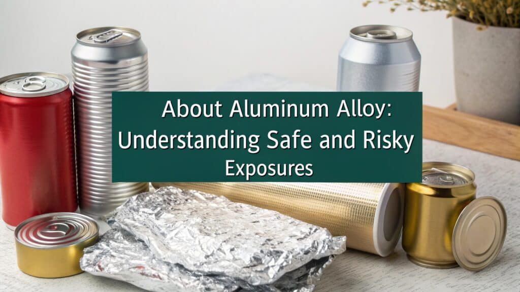A contrasting visual: one showing safe, everyday uses of aluminum (e.g., cooking) and another depicting an industrial setting with safety gear, highlighting controlled vs. uncontrolled exposure.